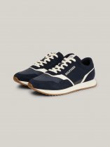 Tommy Hilfiger Leather Mixed Texture Runner Trainers, DW5