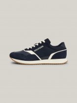 Tommy Hilfiger Leather Mixed Texture Runner Trainers, DW5