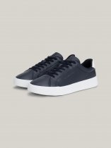 Tommy Hilfiger Pebble Grain Leather Court Trainers