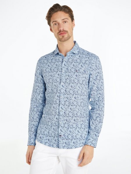 Tommy Hilfiger CL W-CO/LI Ditsy Flower Slim Fit Shirt, 0K4