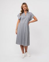 Tommy Hilfiger Ithaca Stripe Pleated Midi Polo Dress