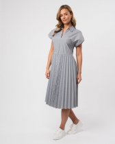 Tommy Hilfiger Ithaca Stripe Pleated Midi Polo Dress