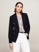 Tommy Hilfiger Gold Button Pique Double Breasted Blazer, DW5