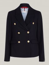 Tommy Hilfiger Gold Button Pique Double Breasted Blazer, DW5